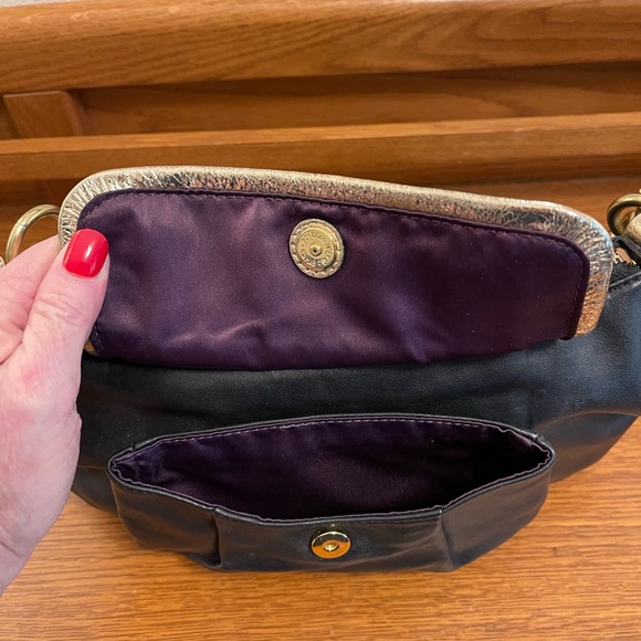 Coach Poppy 2009 Black and Gold Accent Shoulder Bag - Picture 9 of 15